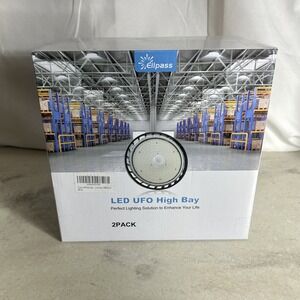 LED Shop Lights 100W 16,000LM 5000K Super Bright High Bay 2 Pack